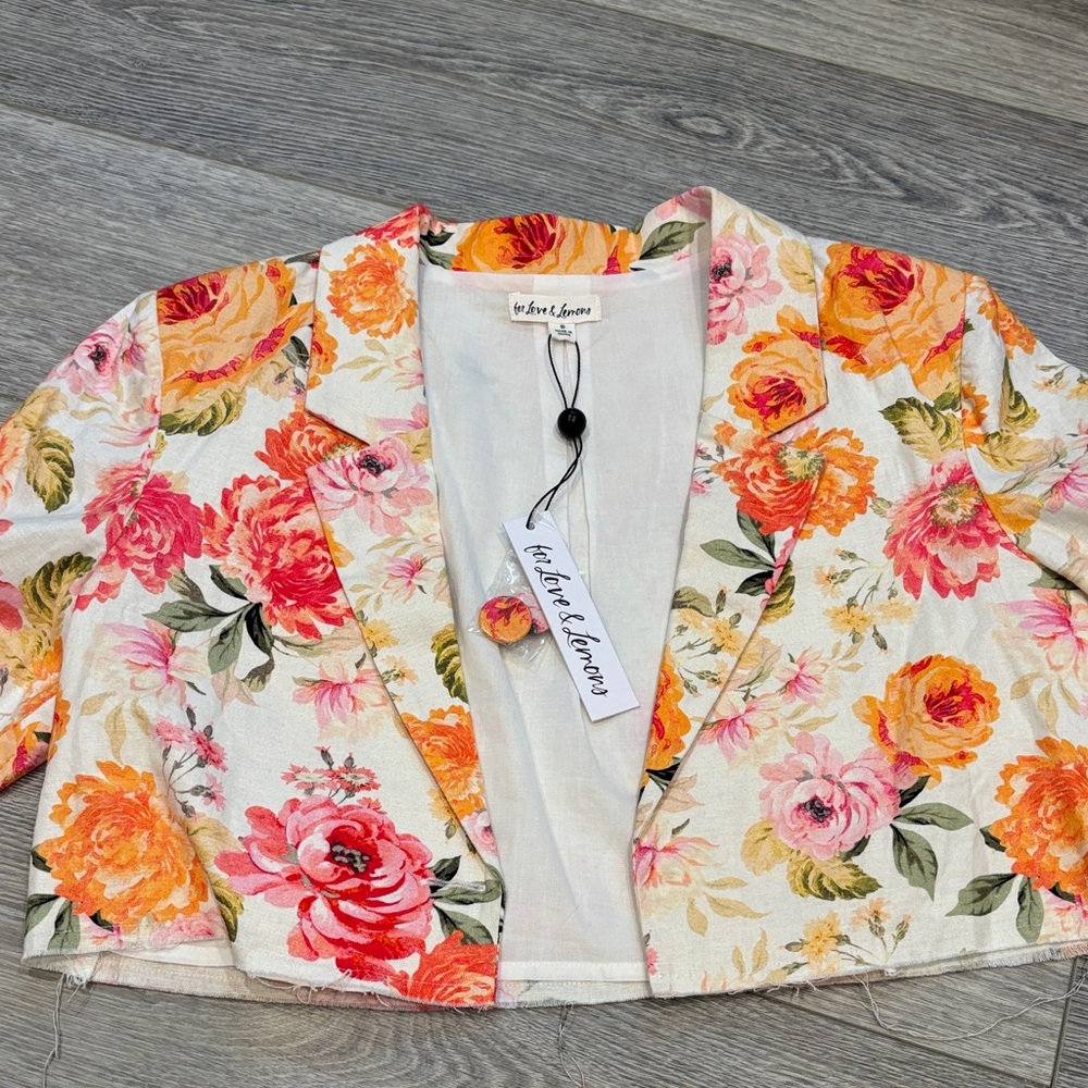 Floral Women's Jacket by - Multicolor